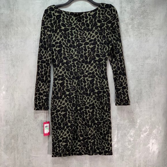 Vince Camuto Long Sleeve Glitter Animal Print Shea - Picture 6 of 12